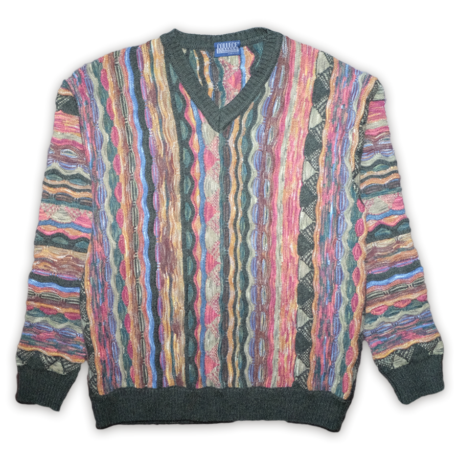 Vintage V-Neck Sweater Large - Double Double Vintage