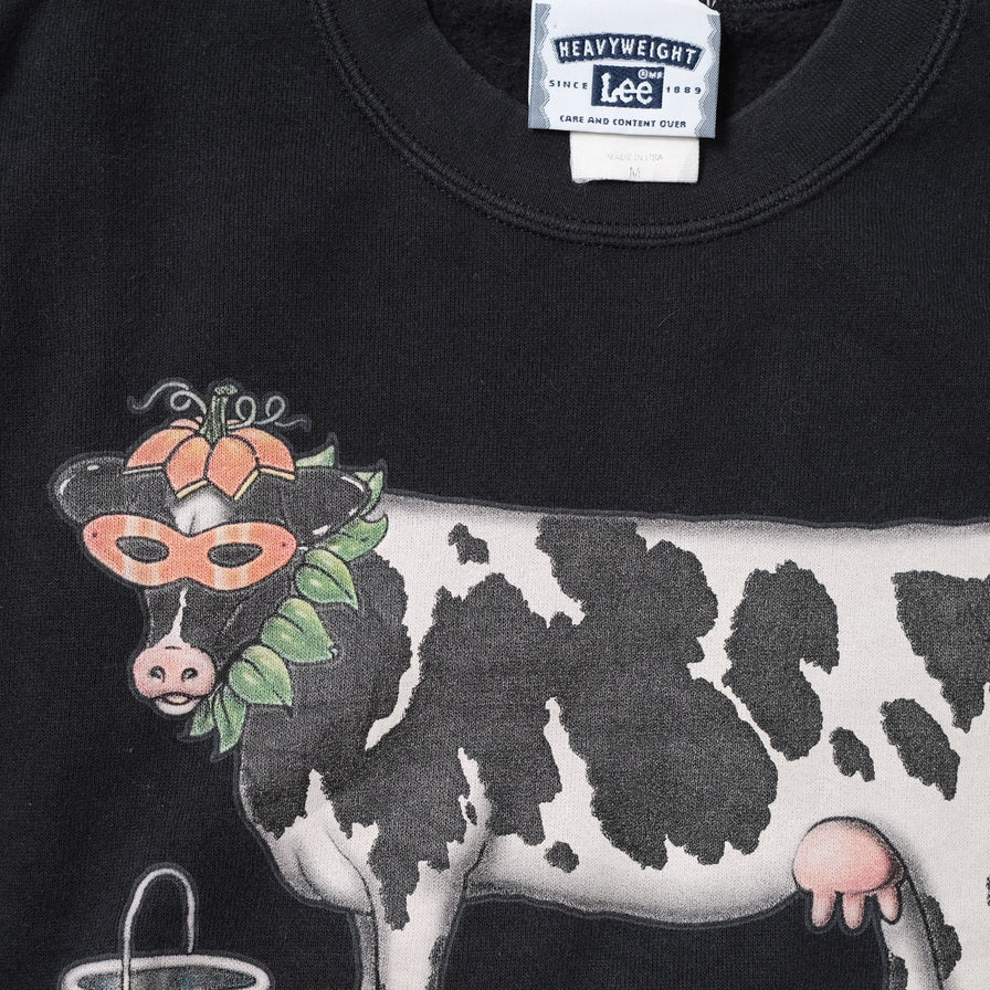 Vintage Cow Sweater Medium