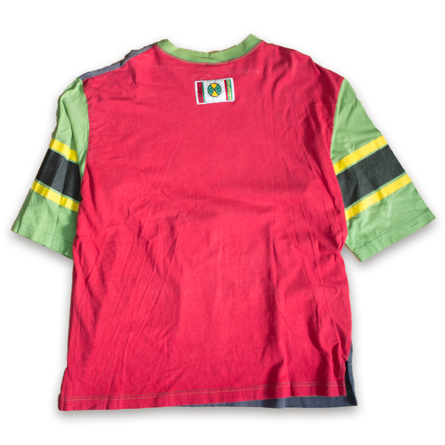 Cross Colours 3/4 Sleeve T-Shirt Large - Double Double Vintage
