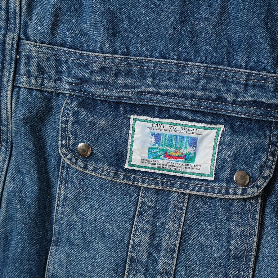 Vintage Fur Denim Jacket XLarge