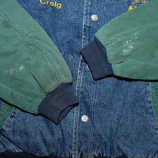 Vintage Denim College Jacket XLarge