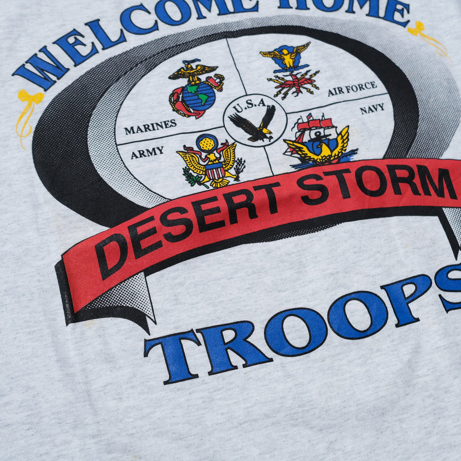 Vintage Desert Storm Troops T-Shirt XLarge / XXL