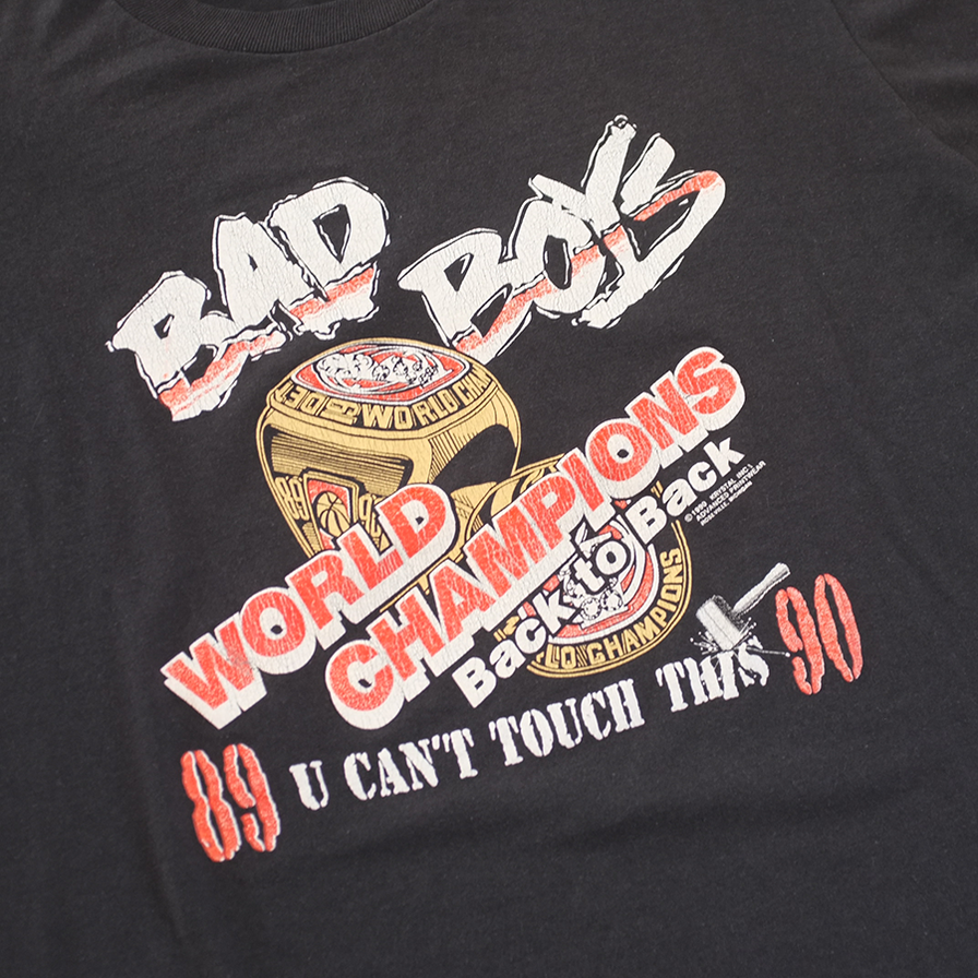 Rare Detroit Pistons Back 2 Back Championship T-Shirt Medium / Large - Double Double Vintage