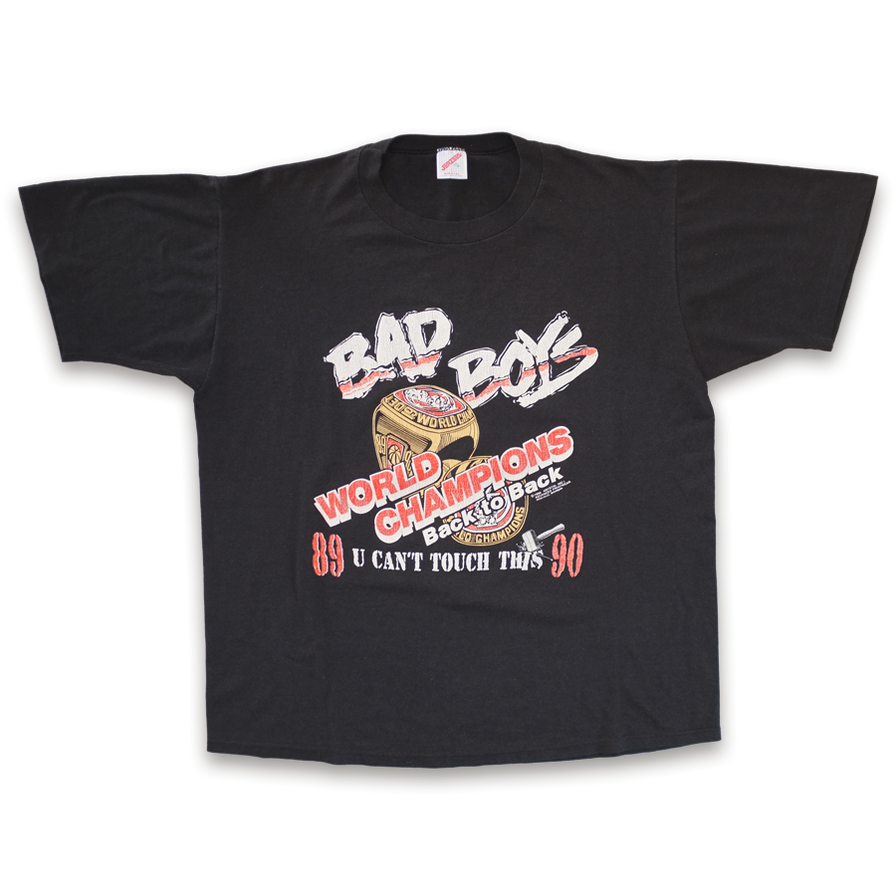 Rare Detroit Pistons Back 2 Back Championship T-Shirt Medium / Large - Double Double Vintage