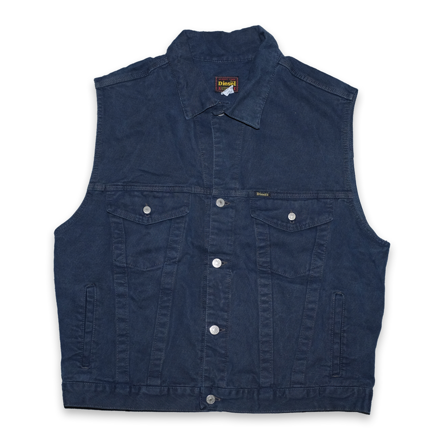 Vintage Diesel Denim Vest Large - Double Double Vintage