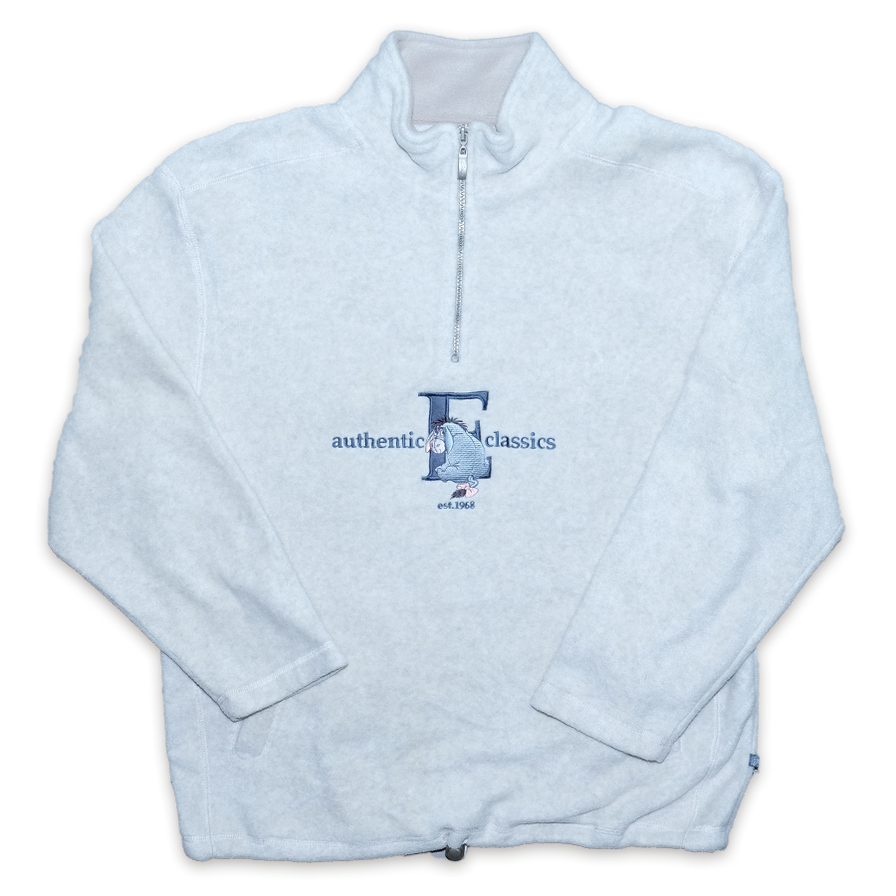 Vintage Disney Eeyore Half Zip Fleece Medium / Large - Double Double Vintage