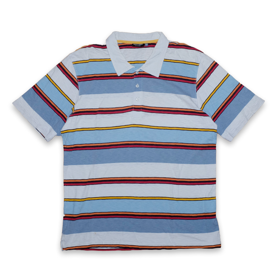 Vintage Dockers Striped Poloshirt XLarge - Double Double Vintage