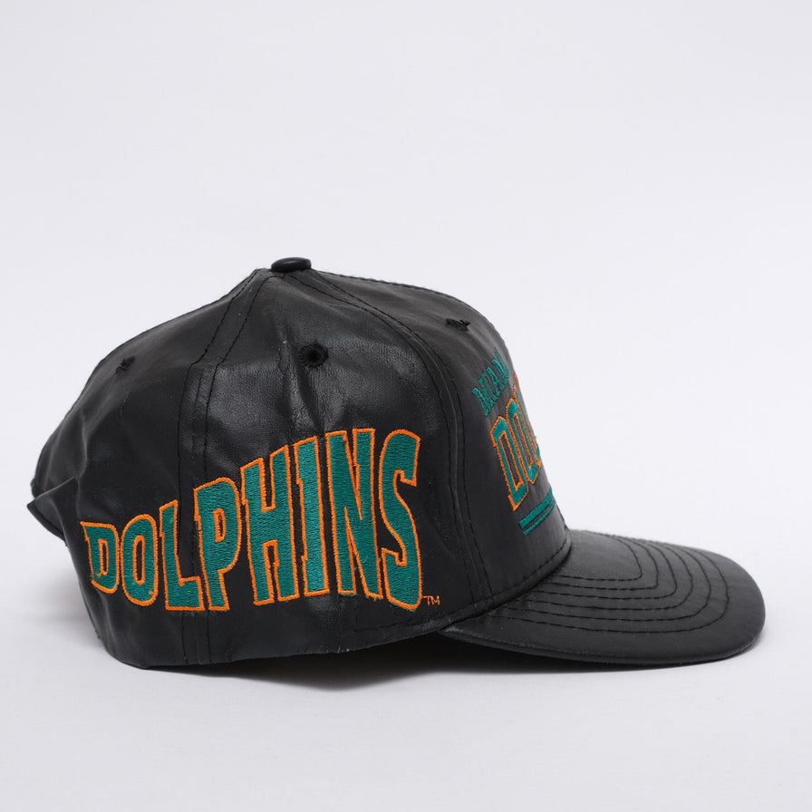 Vintage Deadstock Miami Dolphins Leather Snapback