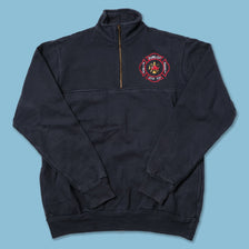 Vintage Dunlop Fire Dept. Q-Zip Sweater Large / XLarge