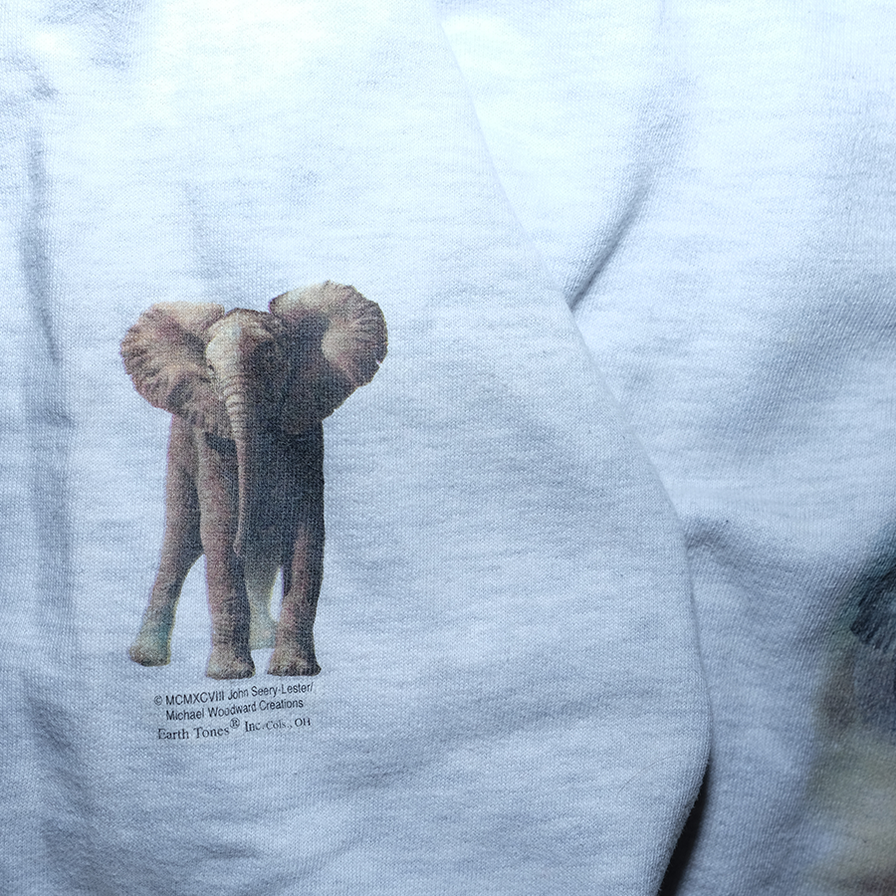 Vintage Elephants Sweater Large - Double Double Vintage