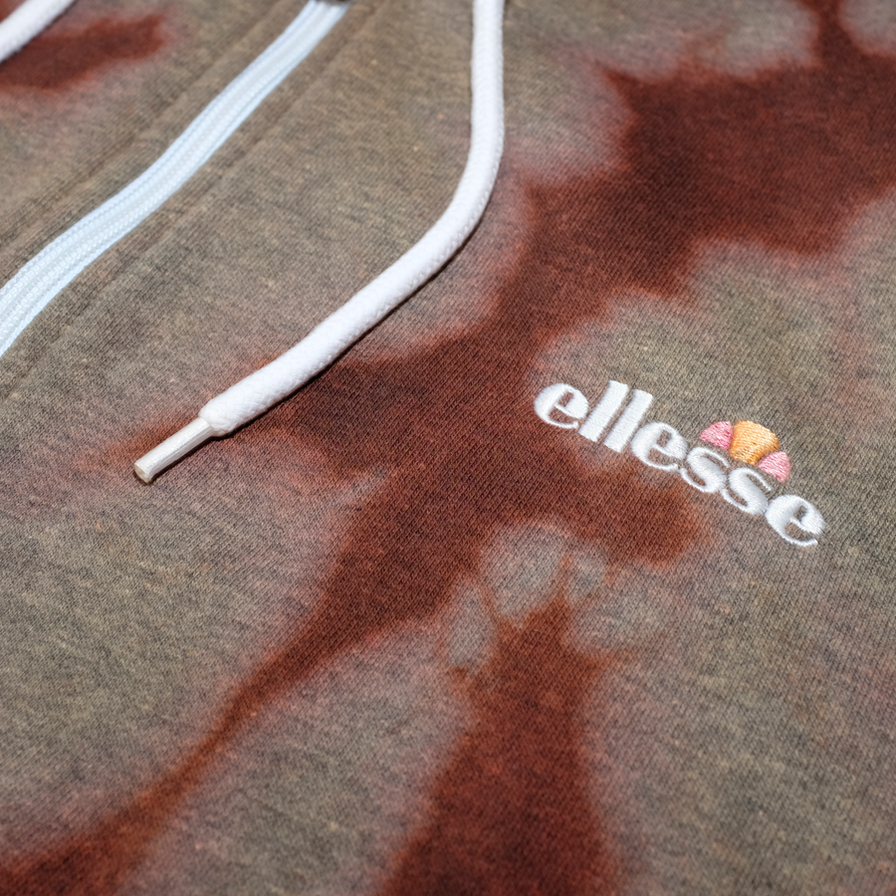 Ellesse Zip Hoody Bleach Large - Double Double Vintage