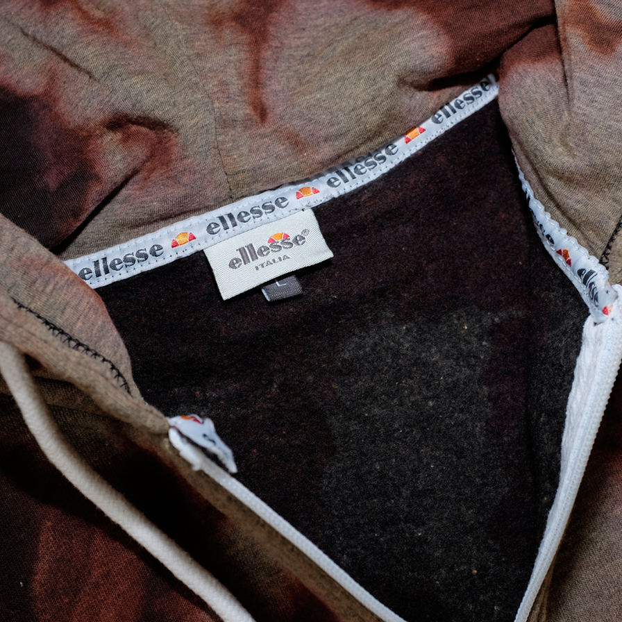 Ellesse Zip Hoody Bleach Large - Double Double Vintage