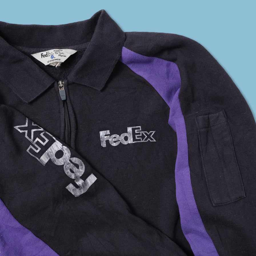 Vintage Fedex Q-Zip Sweater Large