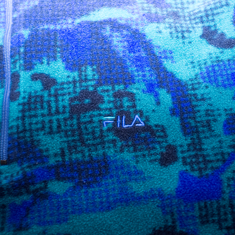 Vintage Fila Abstract Half Zip Fleece Small - Double Double Vintage