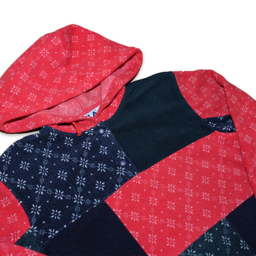 Vintage Fila Hooded Pattern Fleece Medium - Double Double Vintage