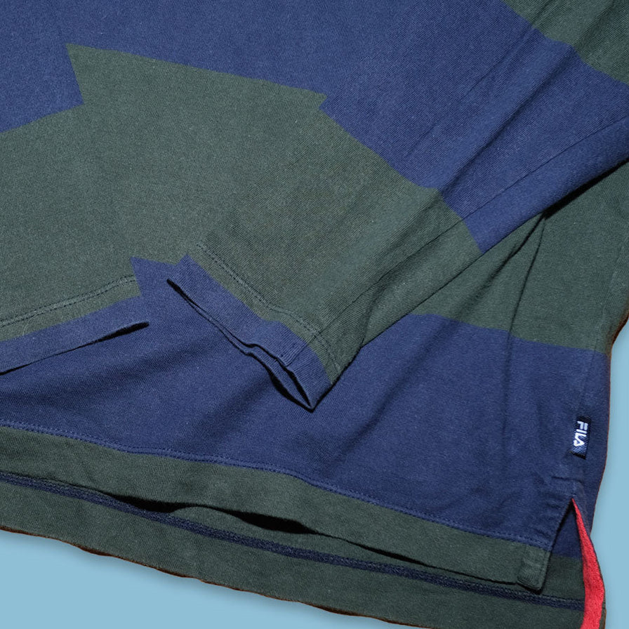Fila Striped Long Polo Medium - Double Double Vintage