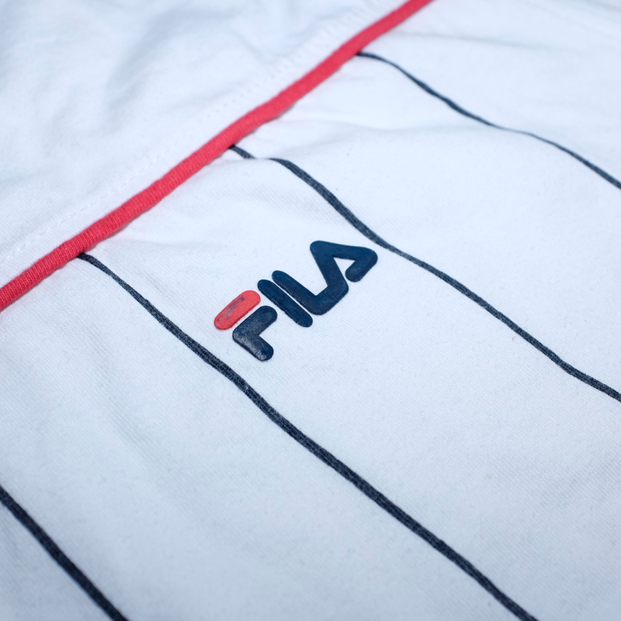 Vintage Fila Vertical Stripes T-Shirt Large - Double Double Vintage