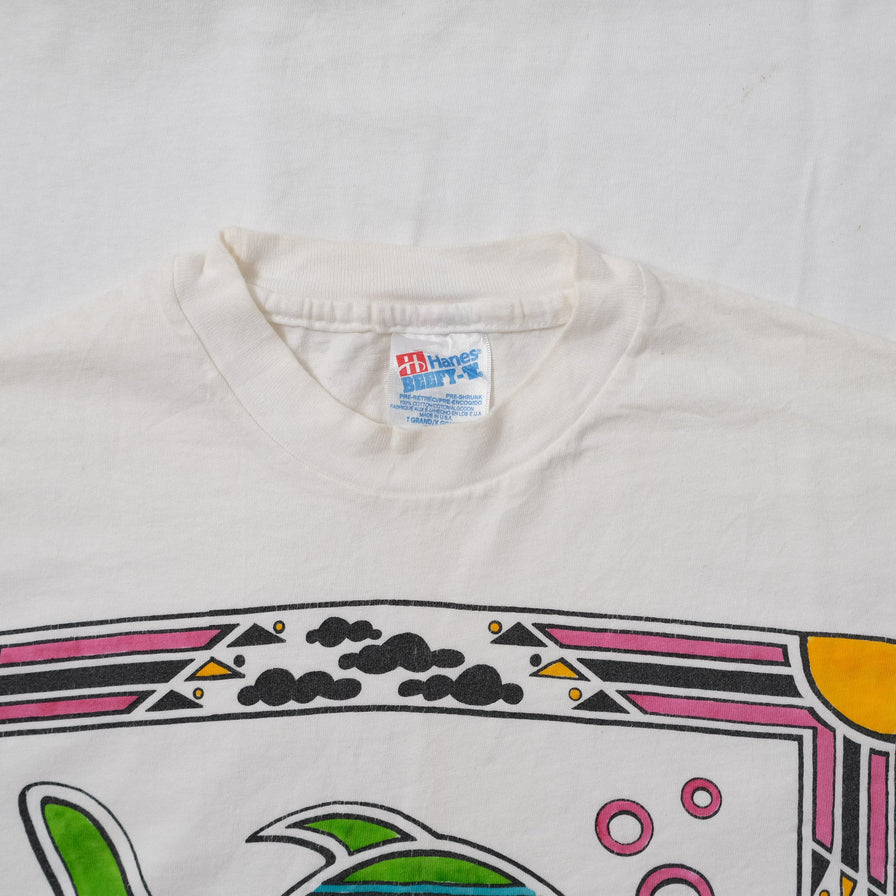 Vintage World Graphic Views Fish T-Shirt XLarge
