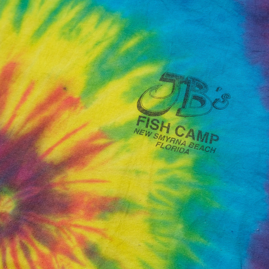 Vintage Tie Dye Fish Camp T-Shirt XLarge