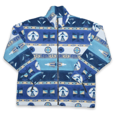 Vintage Pattern Fleece Jacket Medium - Double Double Vintage