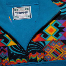 Vintage Pattern Q-Zip Fleece Large / XLarge - Double Double Vintage