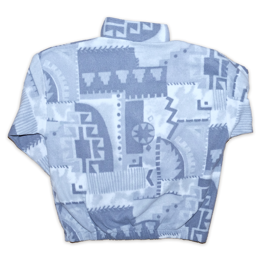 Vintage Pattern Q-Zip Fleece XLarge - Double Double Vintage