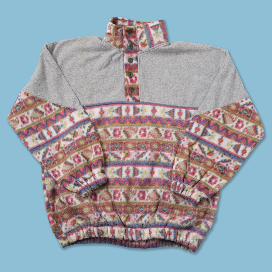 Vintage Pattern Q-Zip Fleece Large / XLarge