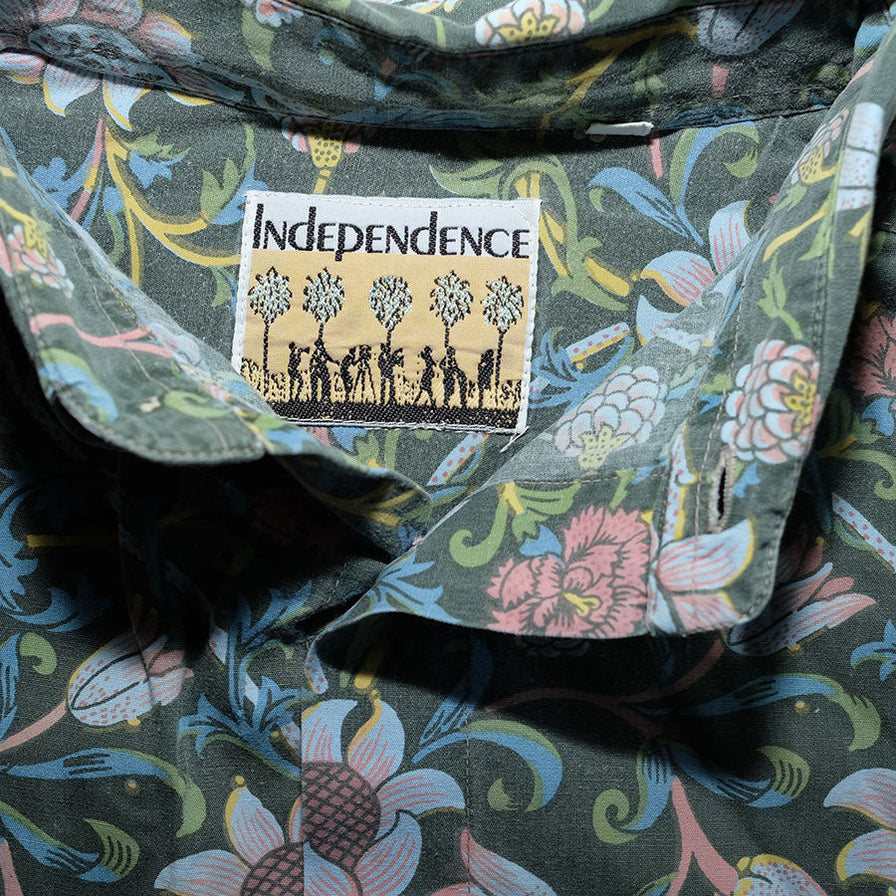 Vintage Floral Pattern Shirt XLarge - Double Double Vintage