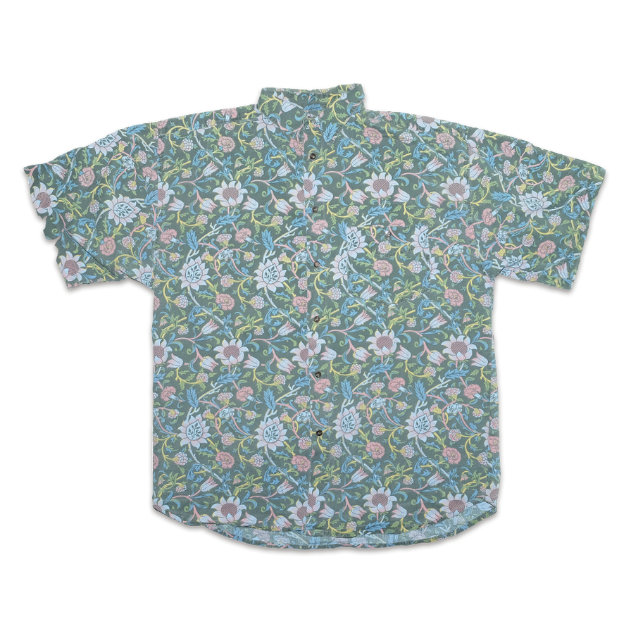 Vintage Floral Pattern Shirt XLarge - Double Double Vintage