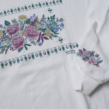 Vintage Flower Mock Neck Sweater Large