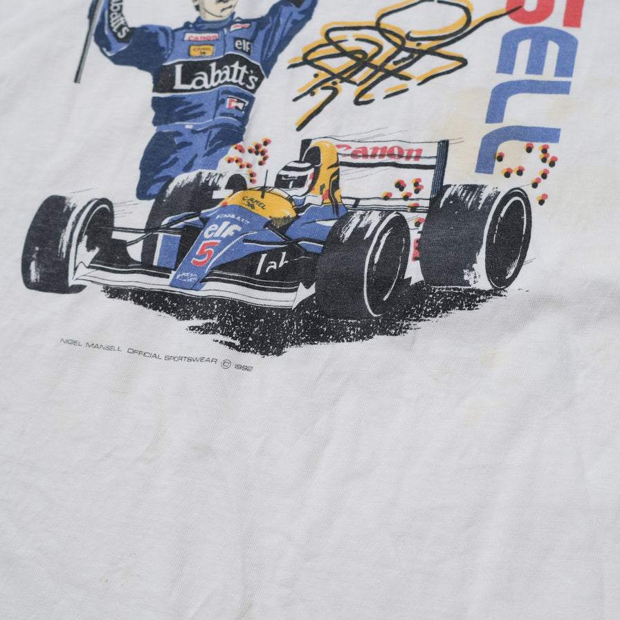 Vintage 1992 Mansell Formula 1 T-Shirt Large