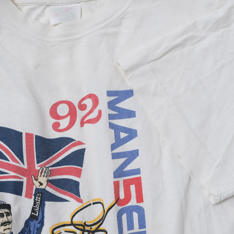 Vintage 1992 Mansell Formula 1 T-Shirt Large