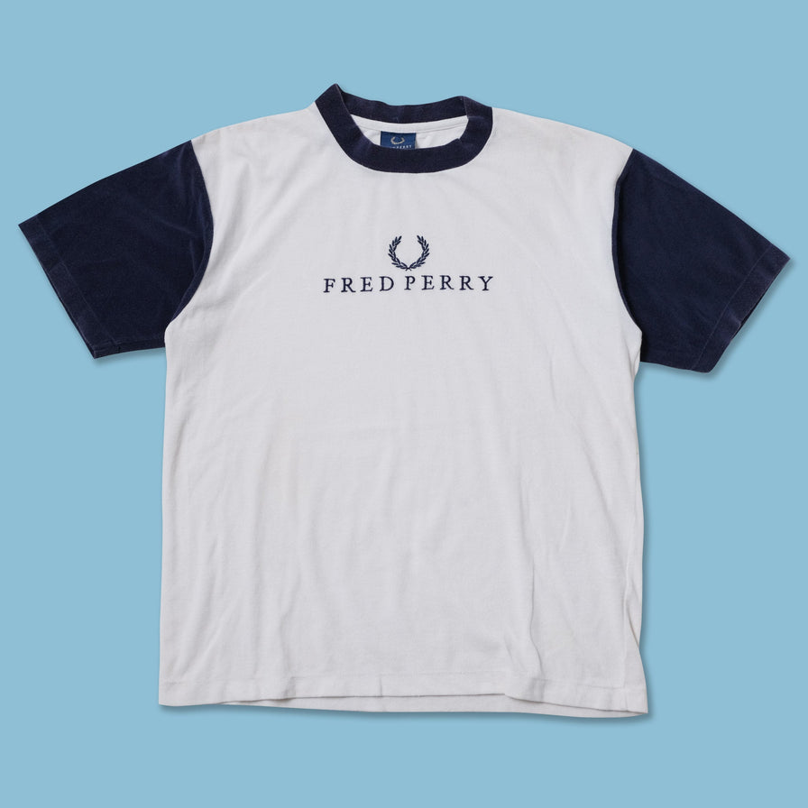 Vintage Fred Perry Velour T-Shirt Medium