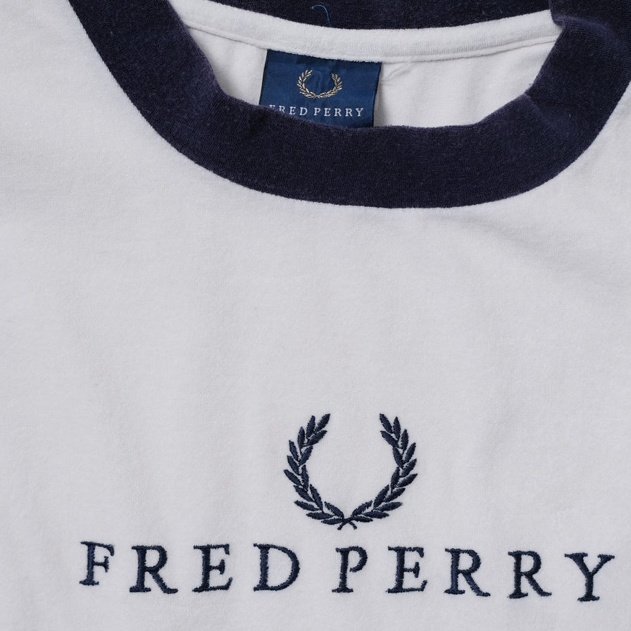 Vintage Fred Perry Velour T-Shirt Medium