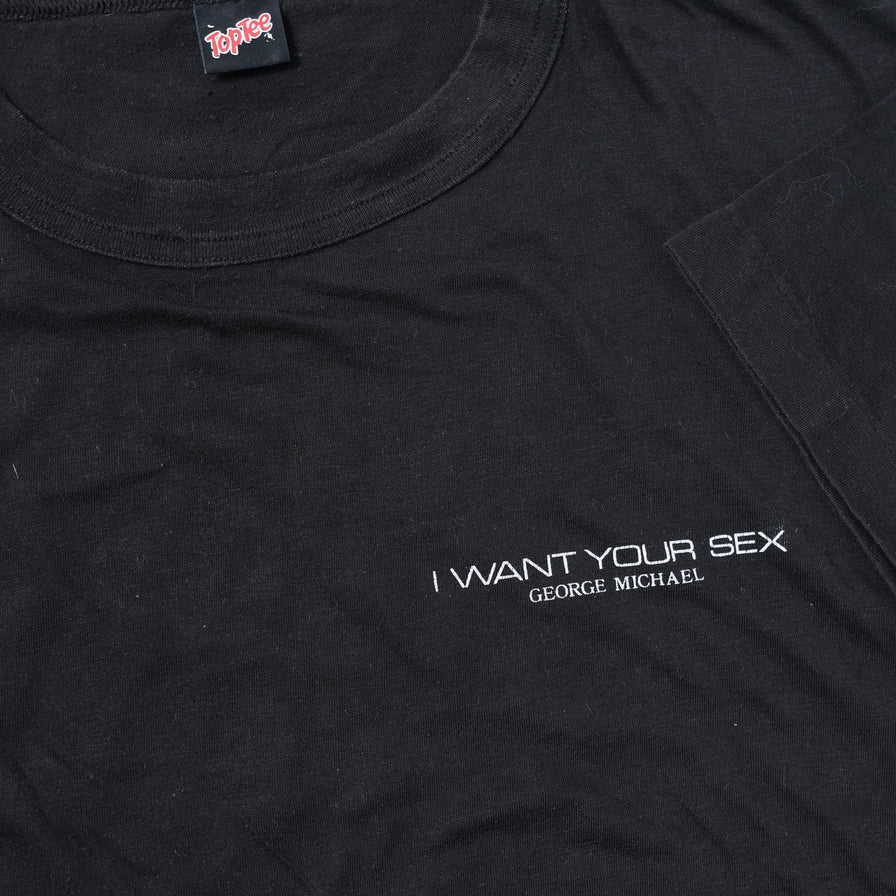 Vintage 80s George Michael T-Shirt Medium