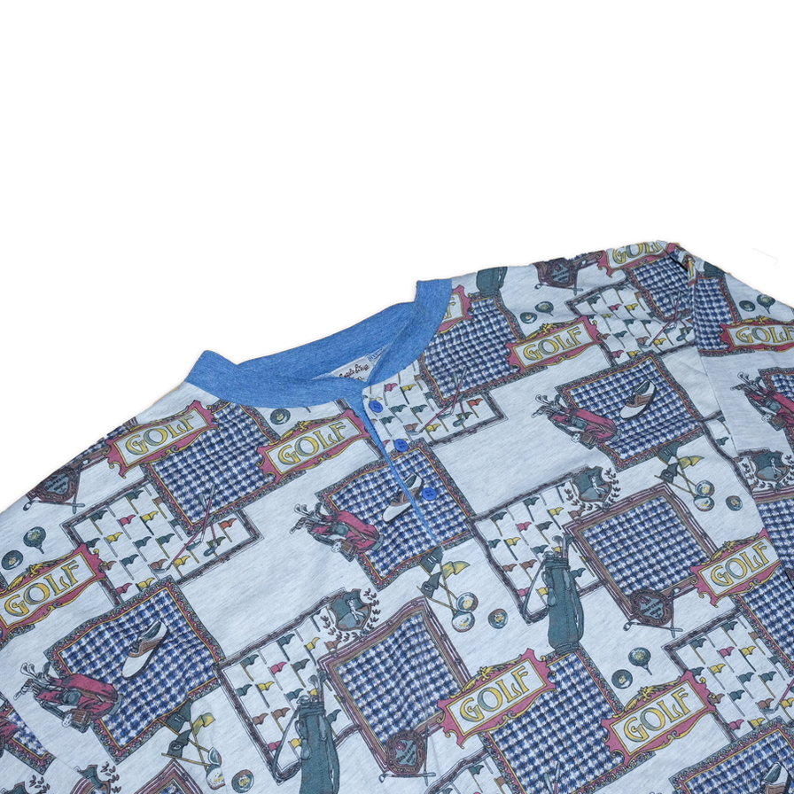 Vintage Golf Pattern Longsleeve XLarge - Double Double Vintage