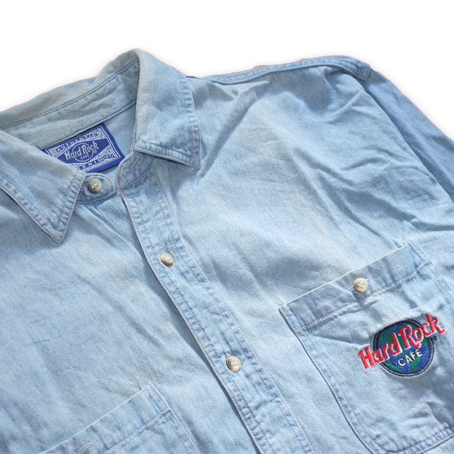 Vintage Hard Rock Cafe Denim Shirt XLarge - Double Double Vintage