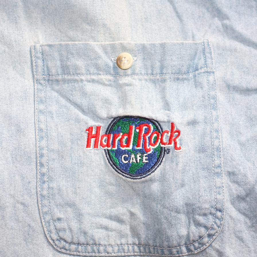 Vintage Hard Rock Cafe Denim Shirt XLarge - Double Double Vintage