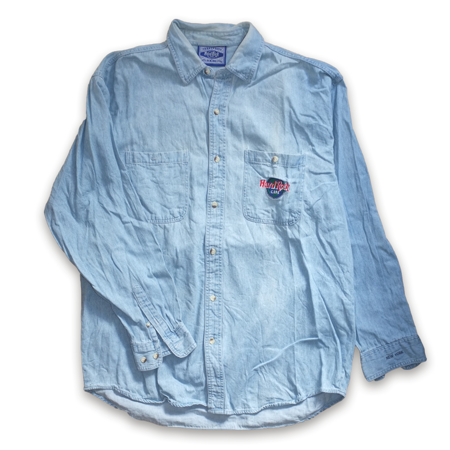 Vintage Hard Rock Cafe Denim Shirt XLarge - Double Double Vintage