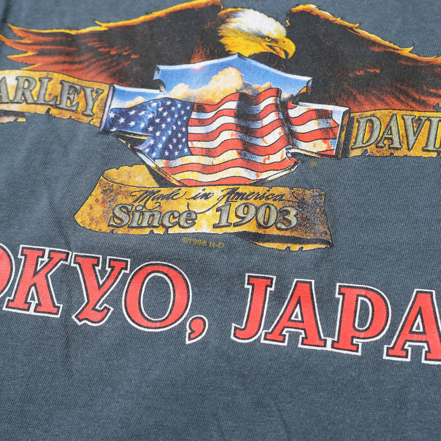 Vintage 1998 Harley Davidson Tokyo T-Shirt XLarge