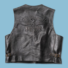 Vintage Harley Davidson Leather Vest Large
