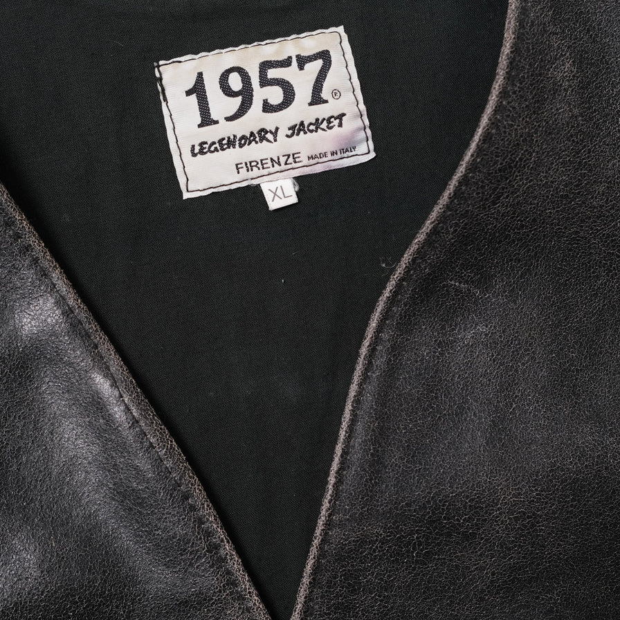 Vintage Harley Davidson Leather Vest Large