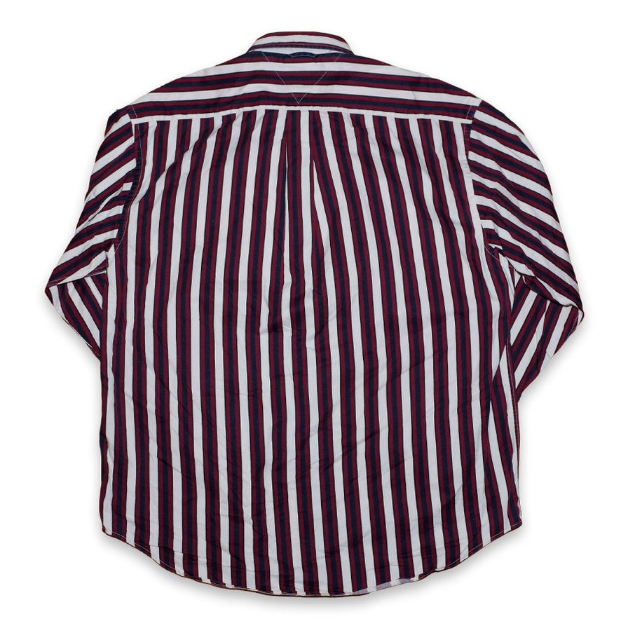 Vintage Tommy Hilfiger Striped Shirt Large - Double Double Vintage