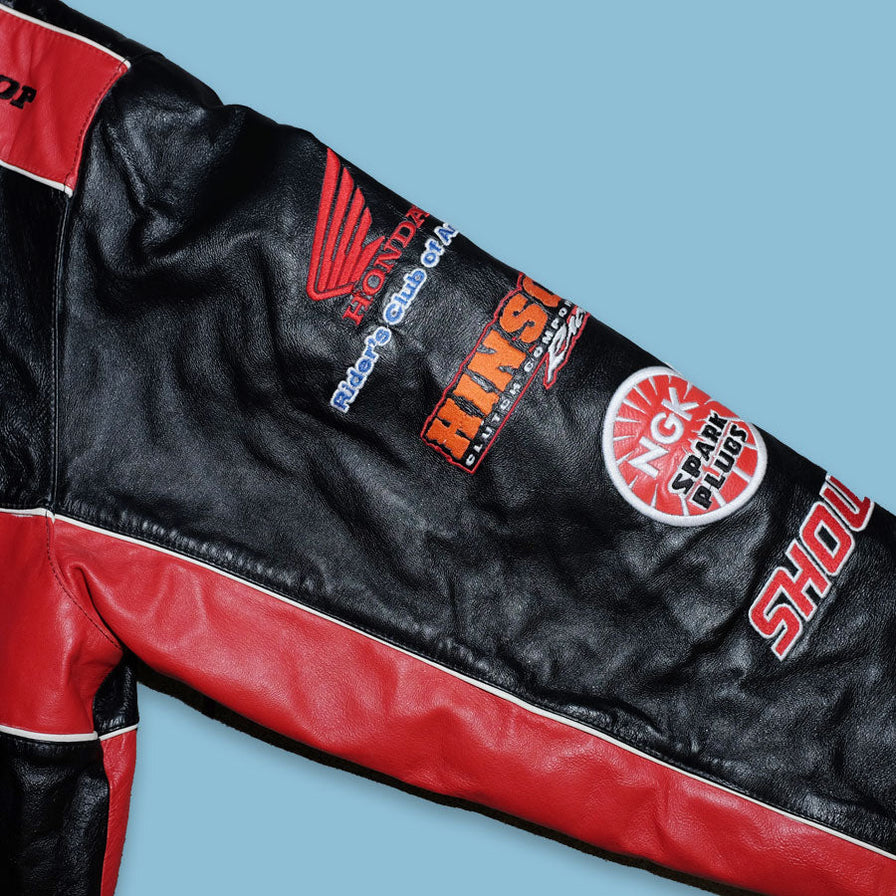 Vintage Honda Leather Racing Jacket Large - Double Double Vintage