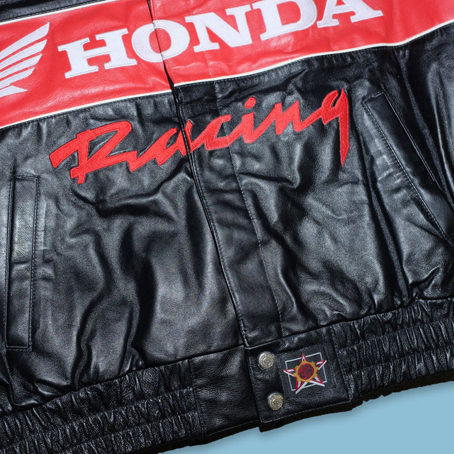 Vintage Honda Leather Racing Jacket Large - Double Double Vintage
