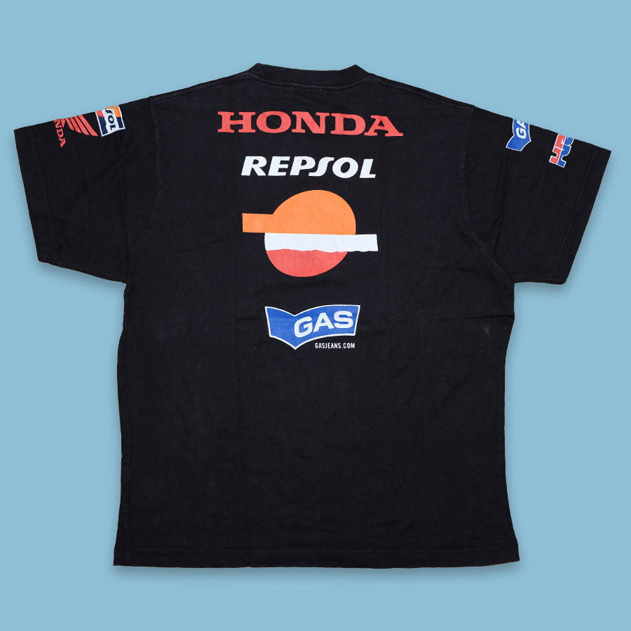 Gas Honda Racing T-Shirt Large - Double Double Vintage