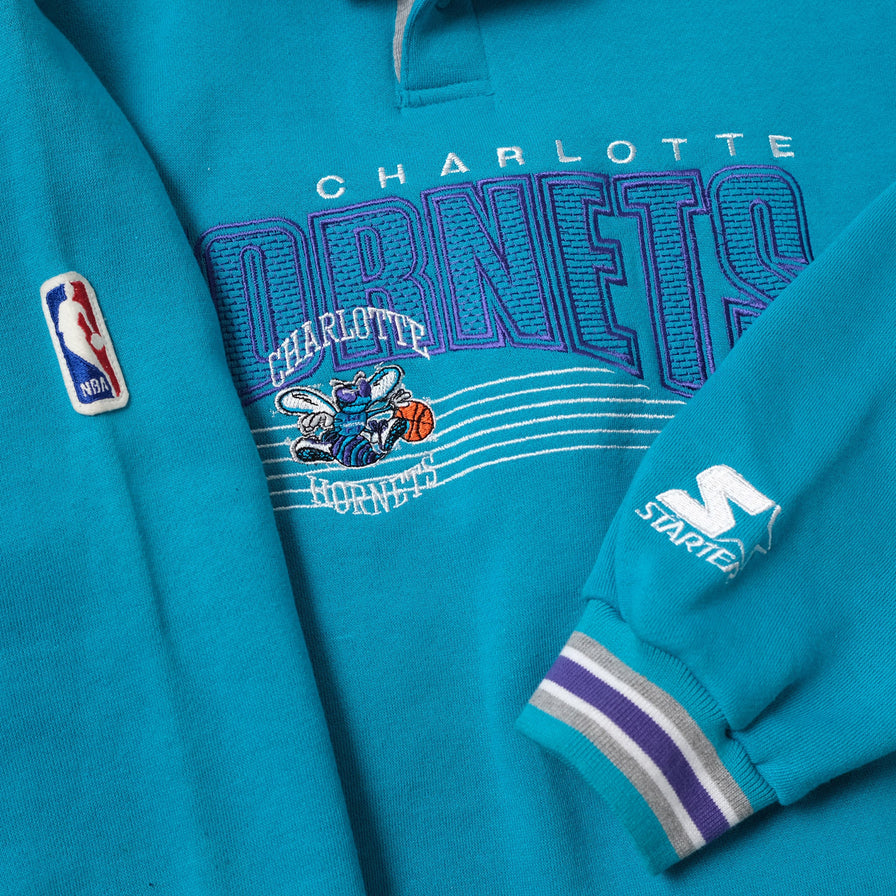 Vintage Deadstock Starter Charlotte Hornets Hoody Medium