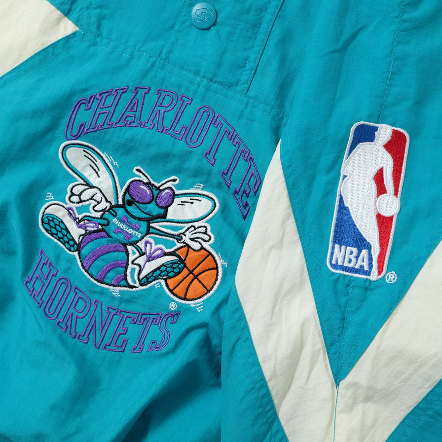 Vintage Starter Deadstock Charlotte Hornets Windbreaker Large