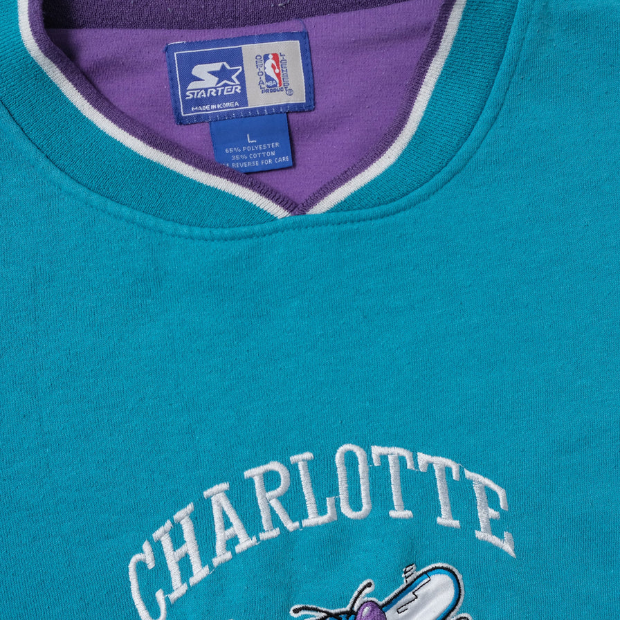 Vintage Starter Charlotte Hornets Sweater Medium / Large