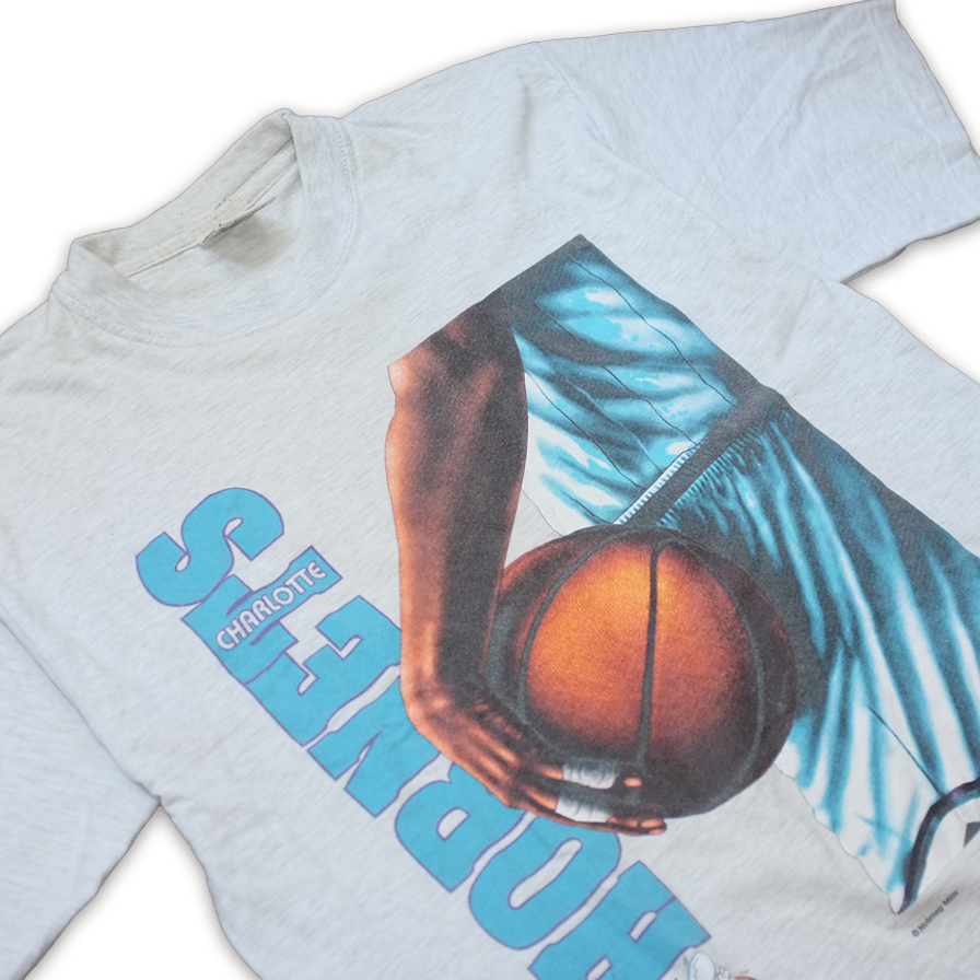 Vintage Charlotte Hornets T-Shirt Large - Double Double Vintage